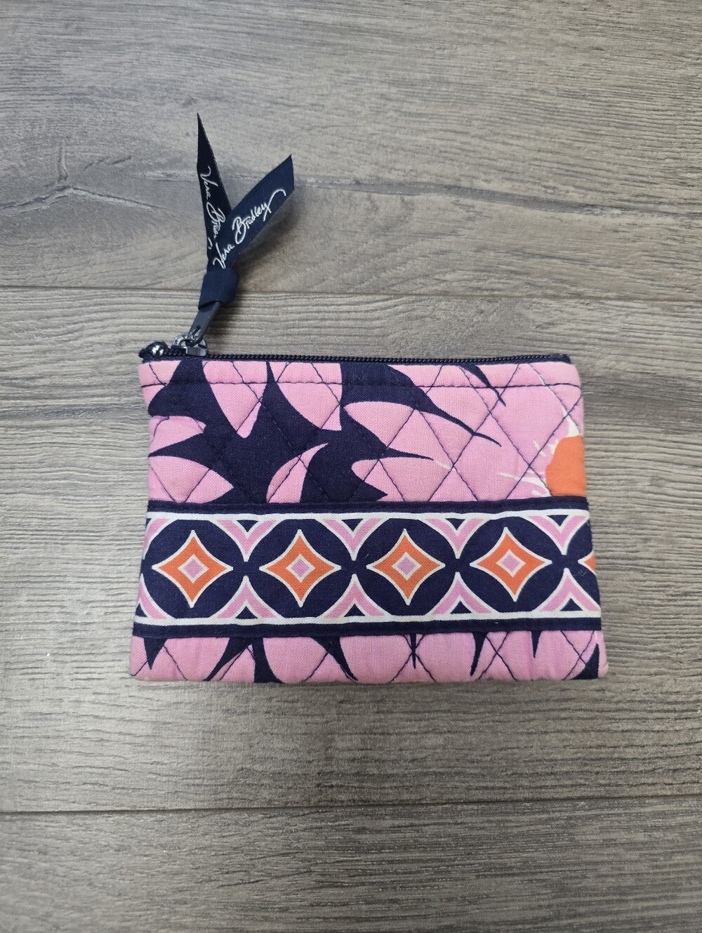 Vera Bradley Small coin Case Loves Me Pattern Retired EUC Quilted